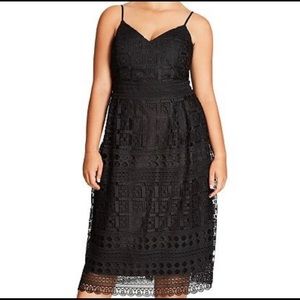 City chic lace midi cocktail dress